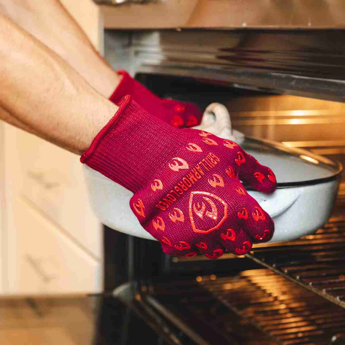 Primal Grilling Gloves, Ultra Heat Resistant Grill & Oven Mitts, Virtu